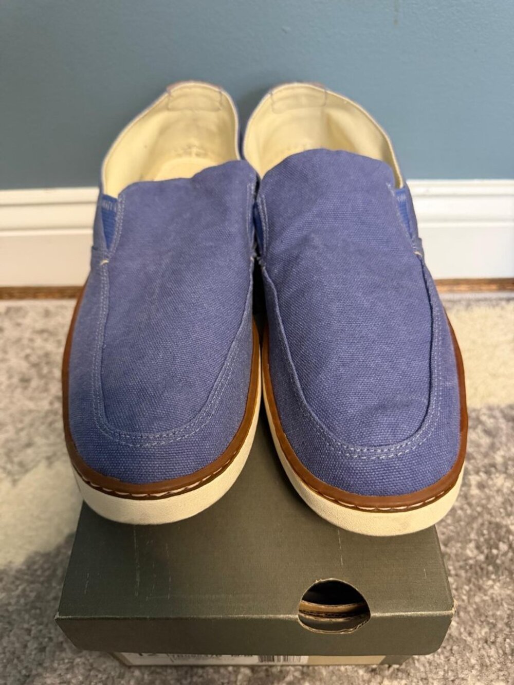 Timberland Sandbridge Canvas Blue Slip-On Shoe size 12